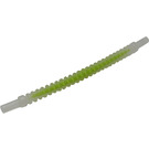 LEGO Transparent Flexible Ribbed Hose (10 Studs) with Lime Center (27328)