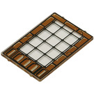 LEGO Transparant Glas for Kader 1 x 4 x 5 met Steen Border & Metal Frames (2494 / 46407)