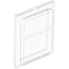 LEGO Transparant Glas for Trein Deur met Lip aan alle kanten (35157)