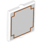 LEGO Glass for Window 1 x 2 x 2 with Gold Square (21907)