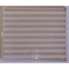 LEGO Transparant Glas for Venster 1 x 4 x 3 met 9 Wit Strepen Sticker (zonder cirkel) (3855)