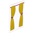 LEGO Transparant Glas for Venster 1 x 4 x 6 met Curtains (6202 / 39256)