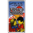 LEGO Transparent Glass for Window 1 x 4 x 6 with 'FOREVER SORTING' Movie Poster Sticker (6202)