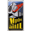 LEGO Transparent Glass for Window 1 x 4 x 6 with 'Mystery on the MONORAIL' Movie Poster Sticker (6202)