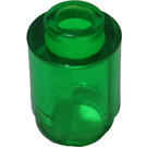 LEGO Transparent Green Brick 1 x 1 Round with Open Stud (3062 / 35390)