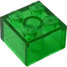 LEGO Vert transparent Brique 2 x 2 (3003 / 6223)