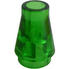 LEGO Transparent Green Cone 1 x 1 without Top Groove (4589 / 6188)