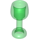 LEGO Transparant Groen Gebogen Glas met Stem (33061)
