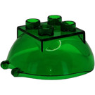 LEGO Transparent Green Duplo ball tube cover top with hinge