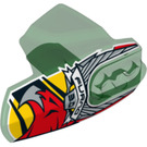 LEGO Vert transparent Hero Factory Armor avec Douille à rotule Taille 5 avec 'FURNO 3.0', Eagle Diriger (90639 / 96100)