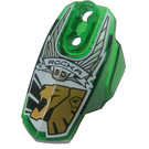 LEGO Vert transparent Hero Factory Armor avec Douille à rotule Taille 5 avec 'ROCKA 3.0' et Gold Lion Diriger (90639 / 96095)