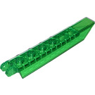 LEGO Transparent Green Hinge Plate 1 x 8 with Angled Side Extensions (Squared Plate Underneath) (14137 / 50334)