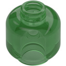 LEGO Transparent Green Minifigure Head (Recessed Solid Stud) (3274 / 3626)