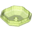 LEGO Transparenter grüner Opal Octagonal Felsen Unterseite  (80337)