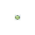 LEGO Transparent Green Opal Tile 1 x 1 Round with Green Fairy Godmother Fauna (35380)