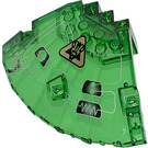 LEGO Verde trasparente Pannello 10 x 10 x 2.3 Quarto Saucer Superiore con Arachnoid Stella Base Destra Lato (30117)