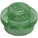 LEGO Transparant groen Plaat 1 x 1 Rond (6141 / 30057)