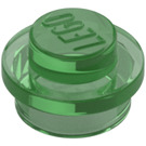 LEGO Transparant groen Plaat 1 x 1 Rond (6141 / 30057)