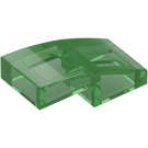 LEGO Transparent Green Slope 1 x 2 Curved (3593 / 11477)