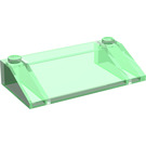 LEGO Transparent Green Slope 3 x 6 (25°) with Inner Walls (3939 / 6208)