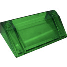 LEGO Transparant groen Helling 3 x 6 (25°) met binnenmuren (3939 / 6208)