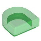 LEGO Vert transparent Tuile 1 x 1 Demi Oval (24246 / 35399)