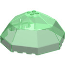 LEGO Transparent Green Windscreen 10 x 10 x 4 Octagonal Canopy (2598 / 83897)
