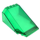 LEGO Transparent Green Windscreen 6 x 8 x 3 Wedge (32086)