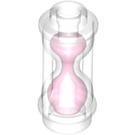 LEGO Transparent Hourglass mit Transparent Dark Pink Sand (23945)