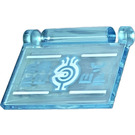 LEGO Transparent Light Blue Book Cover with Borg Industries Logo and Ninjago Logogram 'NOW OPEN' Sticker (24093)