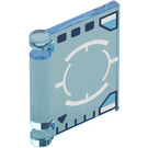 LEGO Transparent Light Blue Book Cover with Dark Blue and White Targeting Symbols (24093 / 106342)