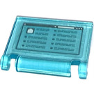 LEGO Transparant Lichtblauw Book Cover met Screen met Text in Bullet punten Sticker (24093)