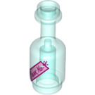 LEGO Transparent Light Blue Bottle  with 'DRINK ME’ Label (26166 / 95228)