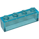 LEGO Bleu clair transparent Brique 1 x 4 sans Tubes inférieurs (3066 / 35256)