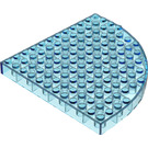 LEGO Transparent Light Blue Brick 12 x 12 Round Corner  without Top Pegs (6162 / 42484)