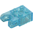 LEGO Transparent Light Blue Brick 2 x 2 with Ball Socket and Axlehole (Wide Socket) (92013)