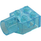 LEGO Transparent Light Blue Brick 2 x 2 with Hole and Rotation Joint Socket (48169 / 48370)