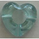 LEGO Transparent Light Blue Clikits Heart Icon 2 x 2 (45451)