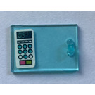 LEGO Transparant Lichtblauw Kast 2 x 3 x 2 Deur met Microwave Controls Sticker (4533)