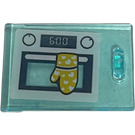 LEGO Transparent Light Blue Cupboard 2 x 3 x 2 Door with Oven Door and Glove Sticker (4533)