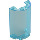 LEGO Transparent Light Blue Cylinder 2 x 4 x 5 Half (35313 / 85941)