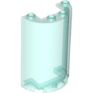 LEGO Transparent Light Blue Cylinder 2 x 4 x 5 Half (35313 / 85941)