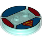 LEGO Transparant lichtblauw Dimensions Stand met Superman (18868 / 19981)