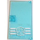 LEGO Transparent Light Blue Door 1 x 4 x 6 with Stud Handle with Police Badge Sticker (60616)
