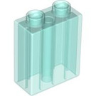 LEGO Bleu clair transparent Duplo Brique 1 x 2 x 2 avec tube inférieur (15847 / 76371)