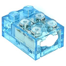 LEGO Transparent Light Blue Electric Touch Sensor with White Button