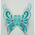 LEGO Transparent Light Blue Fairy Wings with Dots and Swirls (77192)