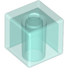 LEGO Transparent Light Blue Figure Head (34824)