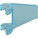 LEGO Bleu Clair Transparent Drapeau 2 x 2 Incliné sans bord évasé (44676)