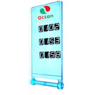 LEGO Transparent Light Blue Flag 7 x 3 with Bar Handle with 'Octan', 'DIESEL 0102', '92 0153' and '95 0158' Sticker (30292)